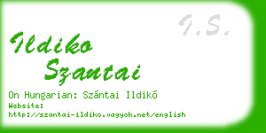 ildiko szantai business card